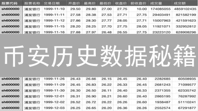 币安历史数据秘籍：解锁交易洞察，先人一步！